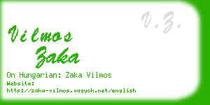 vilmos zaka business card